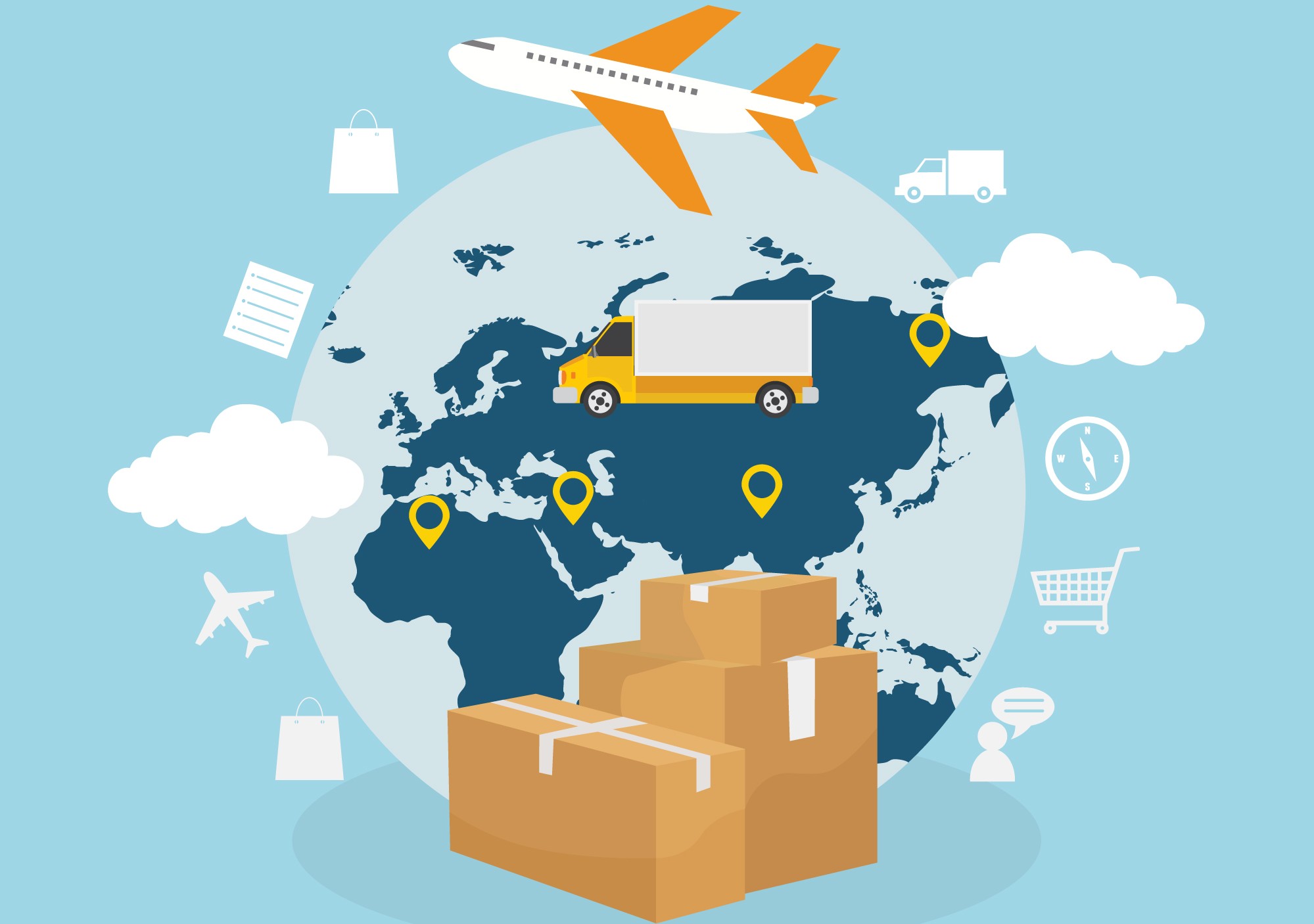 What are the guidelines & requirement for international courier service?
